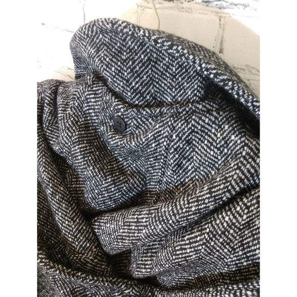 St Johns Bay Black & White Jacket with Scarf, LT - Picture 7 of 7